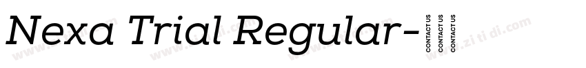 Nexa Trial Regular字体转换